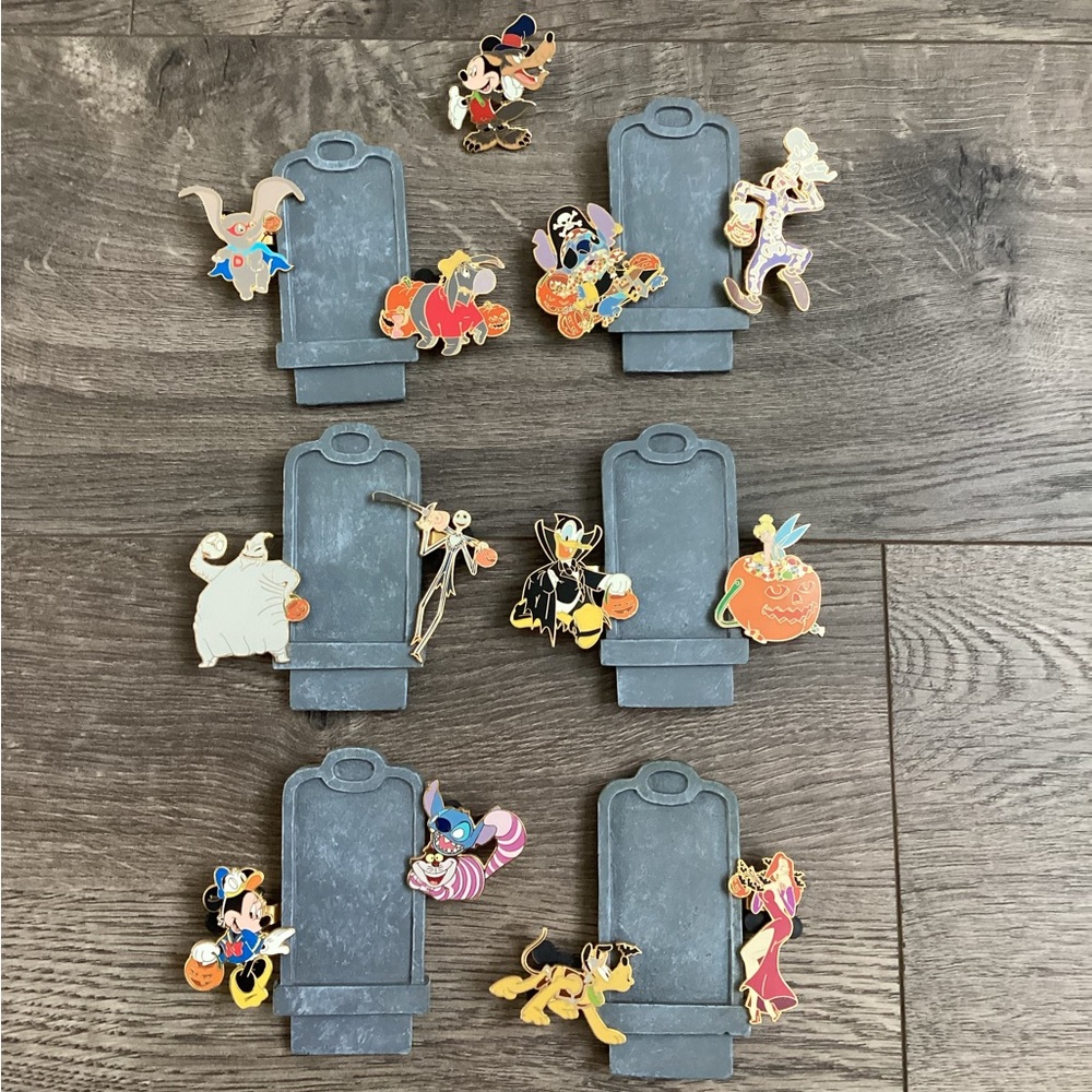 Disney Pins Tombstone Halloween Complete Collection of 13 RARE Limited Edition